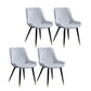 Contemporary Dining Chairs Armless Kitchen Side Chairs with Metal Legs White 4 Piece Set Black Gold Clearhalo ' kitchen&dining_furn' 'Dining Chairs' 'Dining Tables & Seating' 'dining_chair' 'furn' 'furn_dining_chair' 'Furniture' 'furniture_dining_chair' 'Kitchen & Dining Furniture' 'kitchen' 4369503