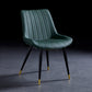 Contemporary Dining Chairs Armless Kitchen Side Chairs with Metal Legs Green 1 Piece Black Gold Clearhalo ' kitchen&dining_furn' 'Dining Chairs' 'Dining Tables & Seating' 'dining_chair' 'furn' 'furn_dining_chair' 'Furniture' 'furniture_dining_chair' 'Kitchen & Dining Furniture' 'kitchen' 4369513