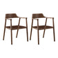 Traditional Arm Dining Chairs Open Back Solid Wood Home Armchairs Walnut 2 Piece Set Clearhalo ' kitchen&dining_furn' 'Dining Chairs' 'Dining Tables & Seating' 'dining_chair' 'furn' 'furn_dining_chair' 'Furniture' 'furniture_dining_chair' 'Kitchen & Dining Furniture' 'kitchen' 4369527
