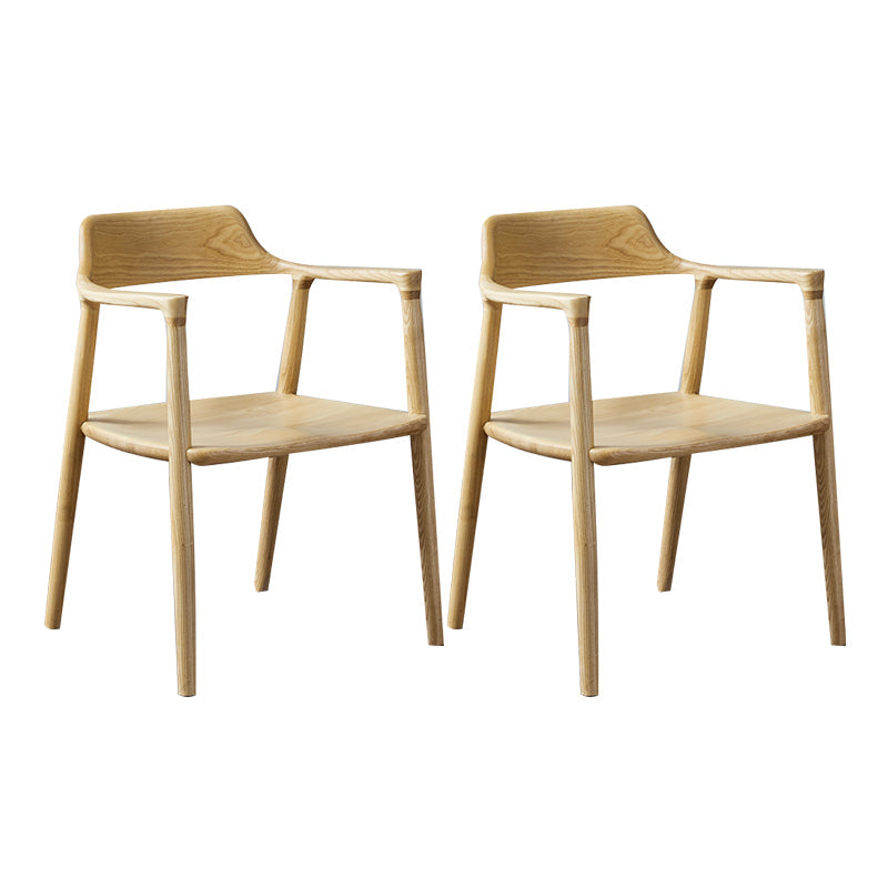 Traditional Arm Dining Chairs Open Back Solid Wood Home Armchairs Wood 2 Piece Set Clearhalo ' kitchen&dining_furn' 'Dining Chairs' 'Dining Tables & Seating' 'dining_chair' 'furn' 'furn_dining_chair' 'Furniture' 'furniture_dining_chair' 'Kitchen & Dining Furniture' 'kitchen' 4369530