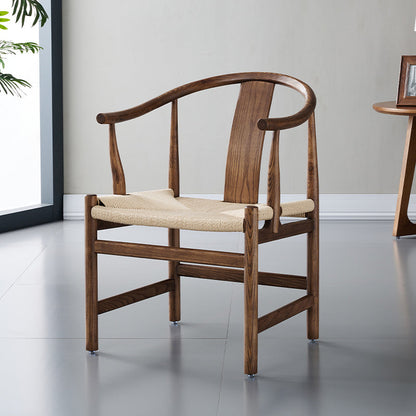 Solid Wood Traditional Dining Chairs Slat Back Kitchen Armchairs Walnut 1 Piece Clearhalo ' kitchen&dining_furn' 'Dining Chairs' 'Dining Tables & Seating' 'dining_chair' 'furn' 'furn_dining_chair' 'Furniture' 'furniture_dining_chair' 'Kitchen & Dining Furniture' 'kitchen' 4369541