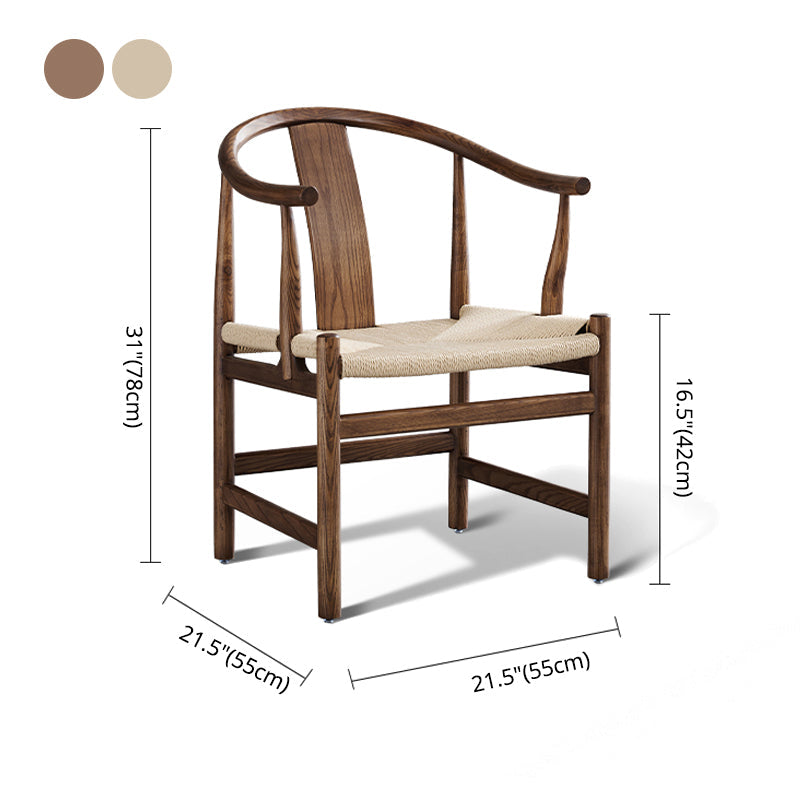 Solid Wood Traditional Dining Chairs Slat Back Kitchen Armchairs Clearhalo ' kitchen&dining_furn' 'Dining Chairs' 'Dining Tables & Seating' 'dining_chair' 'furn' 'furn_dining_chair' 'Furniture' 'furniture_dining_chair' 'Kitchen & Dining Furniture' 'kitchen' 4369552