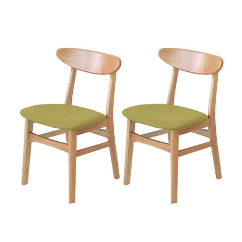 Minimalist Open Back Dining Side Chair Wooden Legs Armless Side Chairs for Kitchen Light Green 2 Piece Set Clearhalo ' kitchen&dining_furn' 'Dining Chairs' 'Dining Tables & Seating' 'dining_chair' 'furn' 'furn_dining_chair' 'Furniture' 'furniture_dining_chair' 'Kitchen & Dining Furniture' 'kitchen' 4369576