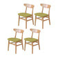 Minimalist Open Back Dining Side Chair Wooden Legs Armless Side Chairs for Kitchen Light Green 4 Piece Set Clearhalo ' kitchen&dining_furn' 'Dining Chairs' 'Dining Tables & Seating' 'dining_chair' 'furn' 'furn_dining_chair' 'Furniture' 'furniture_dining_chair' 'Kitchen & Dining Furniture' 'kitchen' 4369578