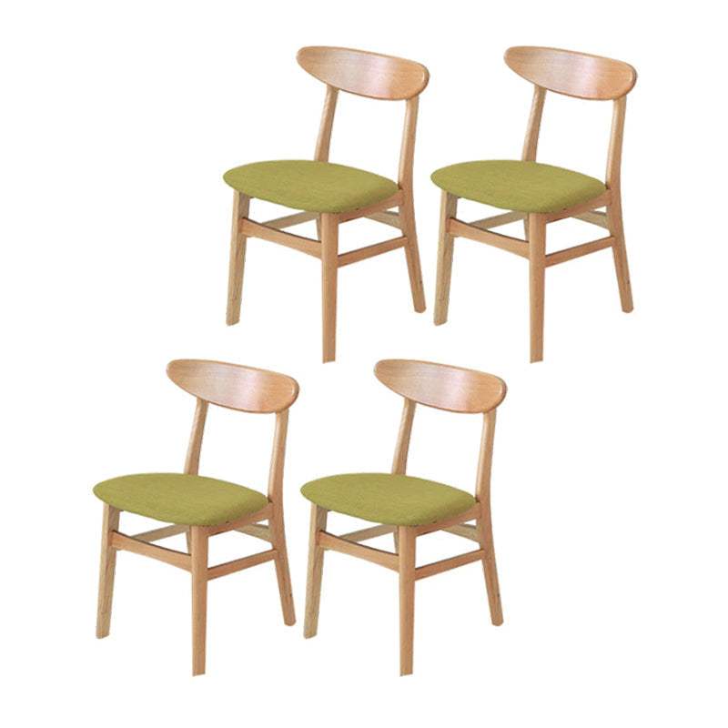 Minimalist Open Back Dining Side Chair Wooden Legs Armless Side Chairs for Kitchen Light Green 4 Piece Set Clearhalo ' kitchen&dining_furn' 'Dining Chairs' 'Dining Tables & Seating' 'dining_chair' 'furn' 'furn_dining_chair' 'Furniture' 'furniture_dining_chair' 'Kitchen & Dining Furniture' 'kitchen' 4369578
