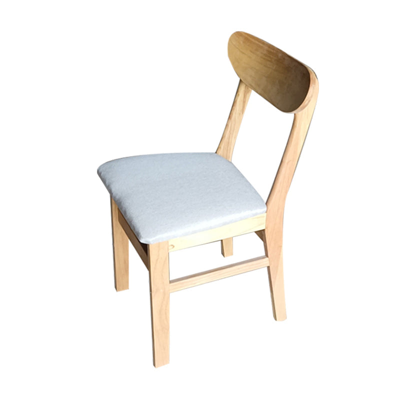 Minimalist Open Back Dining Side Chair Wooden Legs Armless Side Chairs for Kitchen Light Gray 1 Piece Clearhalo ' kitchen&dining_furn' 'Dining Chairs' 'Dining Tables & Seating' 'dining_chair' 'furn' 'furn_dining_chair' 'Furniture' 'furniture_dining_chair' 'Kitchen & Dining Furniture' 'kitchen' 4369580