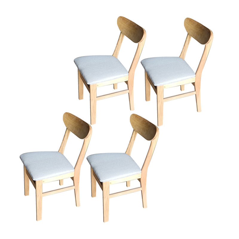 Minimalist Open Back Dining Side Chair Wooden Legs Armless Side Chairs for Kitchen Light Gray 4 Piece Set Clearhalo ' kitchen&dining_furn' 'Dining Chairs' 'Dining Tables & Seating' 'dining_chair' 'furn' 'furn_dining_chair' 'Furniture' 'furniture_dining_chair' 'Kitchen & Dining Furniture' 'kitchen' 4369584