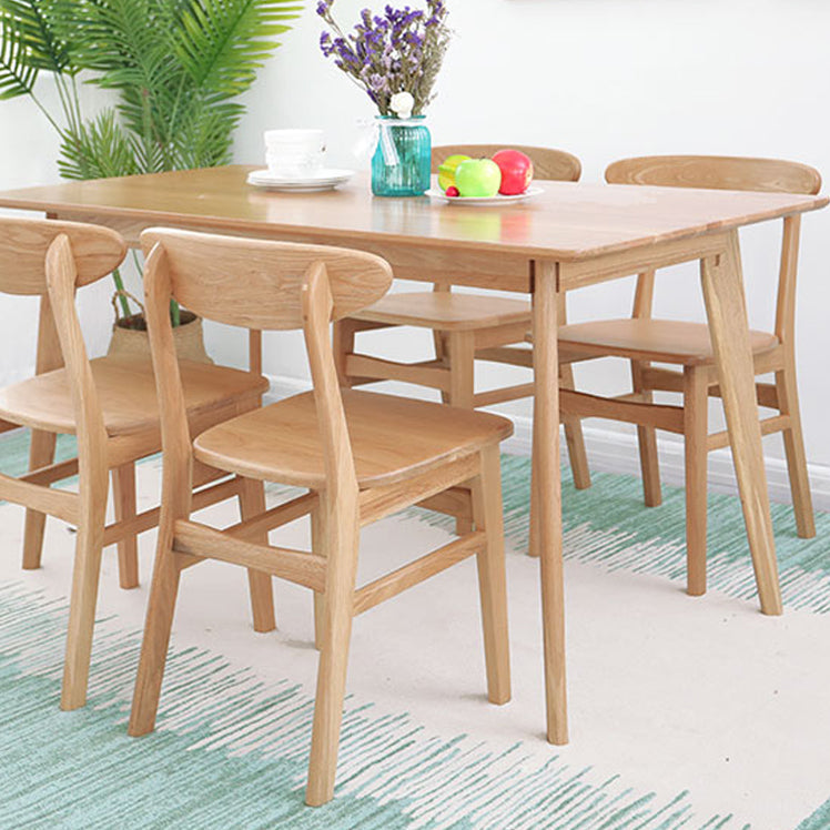 Minimalist Open Back Dining Side Chair Wooden Legs Armless Side Chairs for Kitchen Clearhalo ' kitchen&dining_furn' 'Dining Chairs' 'Dining Tables & Seating' 'dining_chair' 'furn' 'furn_dining_chair' 'Furniture' 'furniture_dining_chair' 'Kitchen & Dining Furniture' 'kitchen' 4369585