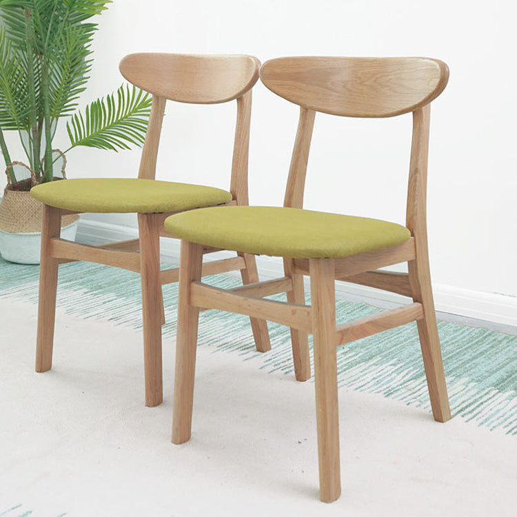 Minimalist Open Back Dining Side Chair Wooden Legs Armless Side Chairs for Kitchen Clearhalo ' kitchen&dining_furn' 'Dining Chairs' 'Dining Tables & Seating' 'dining_chair' 'furn' 'furn_dining_chair' 'Furniture' 'furniture_dining_chair' 'Kitchen & Dining Furniture' 'kitchen' 4369587