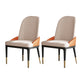 Contemporary Armless Solid Back Side Chairs Leather Dining Chairs for Home Beige 2 Piece Set Clearhalo ' kitchen&dining_furn' 'Dining Chairs' 'Dining Tables & Seating' 'dining_chair' 'furn' 'furn_dining_chair' 'Furniture' 'furniture_dining_chair' 'Kitchen & Dining Furniture' 'kitchen' 4369591