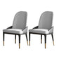 Contemporary Armless Solid Back Side Chairs Leather Dining Chairs for Home Light Gray 2 Piece Set Clearhalo ' kitchen&dining_furn' 'Dining Chairs' 'Dining Tables & Seating' 'dining_chair' 'furn' 'furn_dining_chair' 'Furniture' 'furniture_dining_chair' 'Kitchen & Dining Furniture' 'kitchen' 4369593