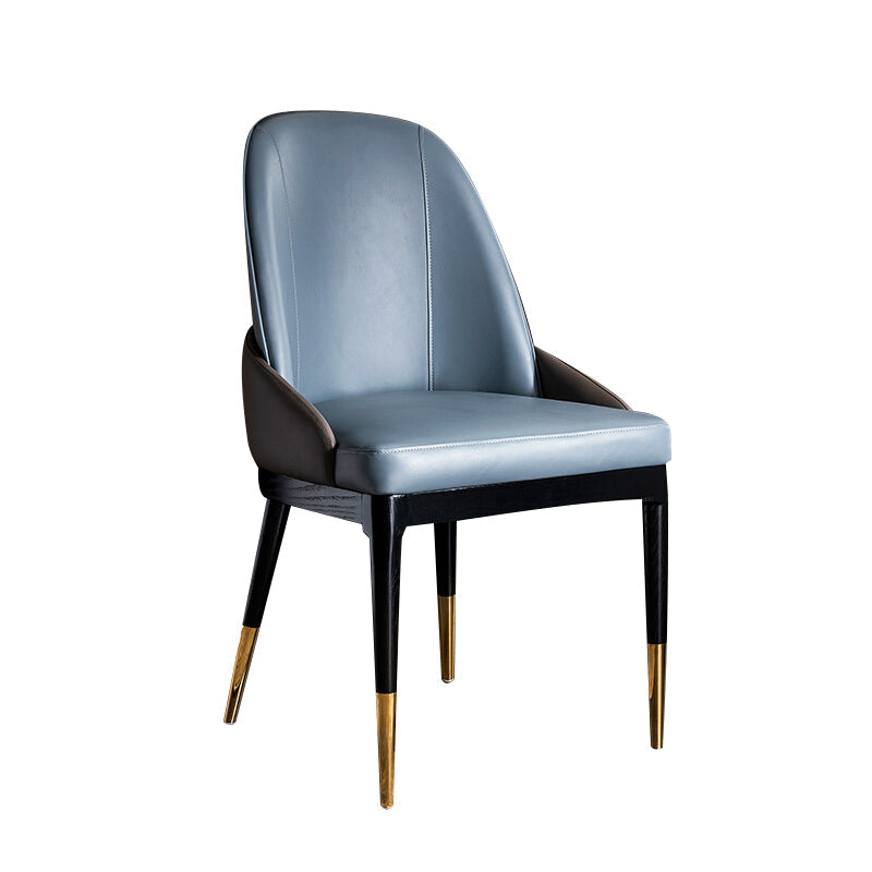 Contemporary Armless Solid Back Side Chairs Leather Dining Chairs for Home Clearhalo ' kitchen&dining_furn' 'Dining Chairs' 'Dining Tables & Seating' 'dining_chair' 'furn' 'furn_dining_chair' 'Furniture' 'furniture_dining_chair' 'Kitchen & Dining Furniture' 'kitchen' 4369598