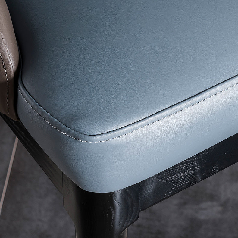 Contemporary Armless Solid Back Side Chairs Leather Dining Chairs for Home Clearhalo ' kitchen&dining_furn' 'Dining Chairs' 'Dining Tables & Seating' 'dining_chair' 'furn' 'furn_dining_chair' 'Furniture' 'furniture_dining_chair' 'Kitchen & Dining Furniture' 'kitchen' 4369599