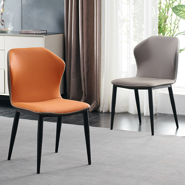 Modern Metal Dining Armless Chair Wingback Side Chair for Restaurant Use Clearhalo ' kitchen&dining_furn' 'Dining Chairs' 'Dining Tables & Seating' 'dining_chair' 'furn' 'furn_dining_chair' 'Furniture' 'furniture_dining_chair' 'Kitchen & Dining Furniture' 'kitchen' 4369603