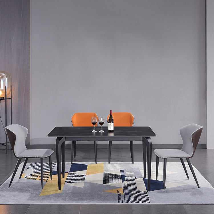 Modern Metal Dining Armless Chair Wingback Side Chair for Restaurant Use Clearhalo ' kitchen&dining_furn' 'Dining Chairs' 'Dining Tables & Seating' 'dining_chair' 'furn' 'furn_dining_chair' 'Furniture' 'furniture_dining_chair' 'Kitchen & Dining Furniture' 'kitchen' 4369608