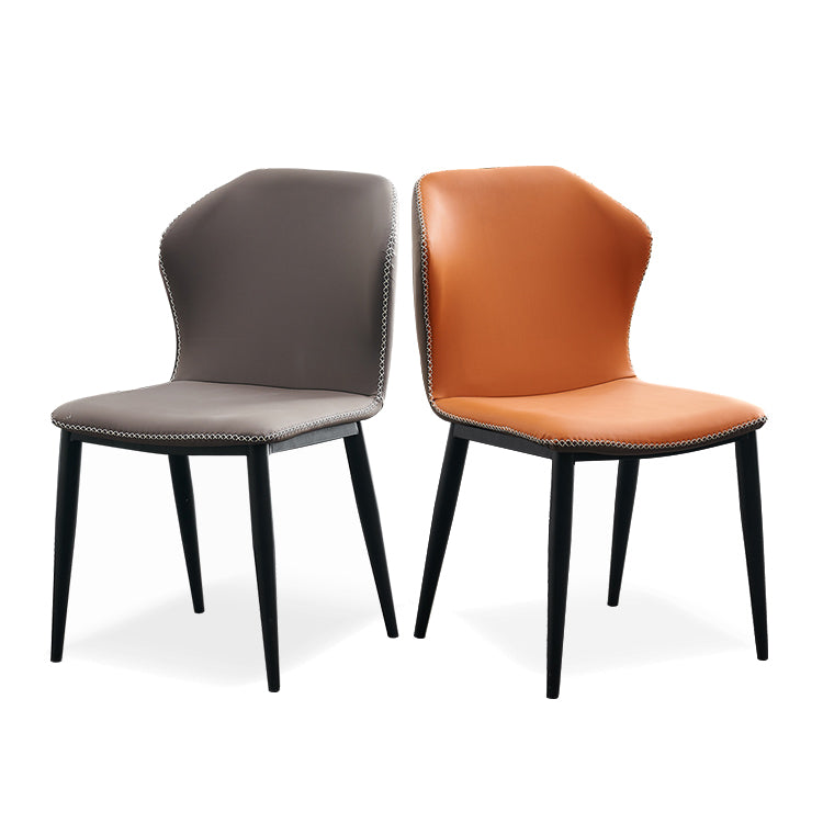 Modern Metal Dining Armless Chair Wingback Side Chair for Restaurant Use Clearhalo ' kitchen&dining_furn' 'Dining Chairs' 'Dining Tables & Seating' 'dining_chair' 'furn' 'furn_dining_chair' 'Furniture' 'furniture_dining_chair' 'Kitchen & Dining Furniture' 'kitchen' 4369611