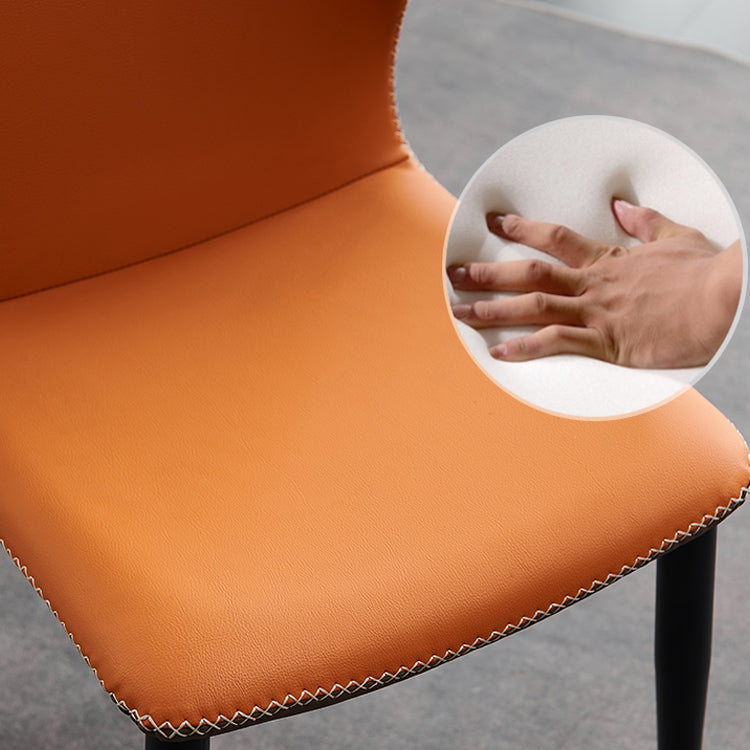 Modern Metal Dining Armless Chair Wingback Side Chair for Restaurant Use Clearhalo ' kitchen&dining_furn' 'Dining Chairs' 'Dining Tables & Seating' 'dining_chair' 'furn' 'furn_dining_chair' 'Furniture' 'furniture_dining_chair' 'Kitchen & Dining Furniture' 'kitchen' 4369614