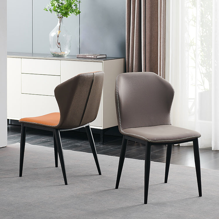 Modern Metal Dining Armless Chair Wingback Side Chair for Restaurant Use Clearhalo ' kitchen&dining_furn' 'Dining Chairs' 'Dining Tables & Seating' 'dining_chair' 'furn' 'furn_dining_chair' 'Furniture' 'furniture_dining_chair' 'Kitchen & Dining Furniture' 'kitchen' 4369616