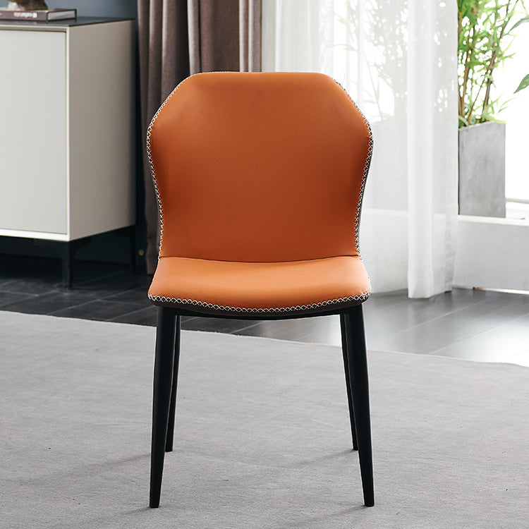 Modern Metal Dining Armless Chair Wingback Side Chair for Restaurant Use Clearhalo ' kitchen&dining_furn' 'Dining Chairs' 'Dining Tables & Seating' 'dining_chair' 'furn' 'furn_dining_chair' 'Furniture' 'furniture_dining_chair' 'Kitchen & Dining Furniture' 'kitchen' 4369617