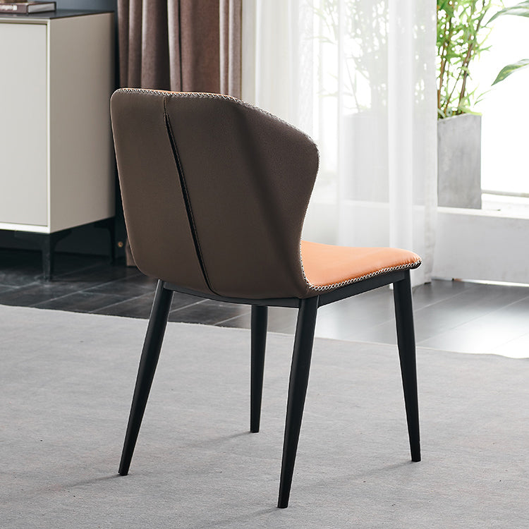 Modern Metal Dining Armless Chair Wingback Side Chair for Restaurant Use Clearhalo ' kitchen&dining_furn' 'Dining Chairs' 'Dining Tables & Seating' 'dining_chair' 'furn' 'furn_dining_chair' 'Furniture' 'furniture_dining_chair' 'Kitchen & Dining Furniture' 'kitchen' 4369618