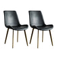 Contemporary Style Dining Chairs Armless Kitchen Side Chairs with Metal Legs Black 2 Piece Set Clearhalo ' kitchen&dining_furn' 'Dining Chairs' 'Dining Tables & Seating' 'dining_chair' 'furn' 'furn_dining_chair' 'Furniture' 'furniture_dining_chair' 'Kitchen & Dining Furniture' 'kitchen' 4369622