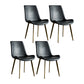 Contemporary Style Dining Chairs Armless Kitchen Side Chairs with Metal Legs Black 4 Piece Set Clearhalo ' kitchen&dining_furn' 'Dining Chairs' 'Dining Tables & Seating' 'dining_chair' 'furn' 'furn_dining_chair' 'Furniture' 'furniture_dining_chair' 'Kitchen & Dining Furniture' 'kitchen' 4369624
