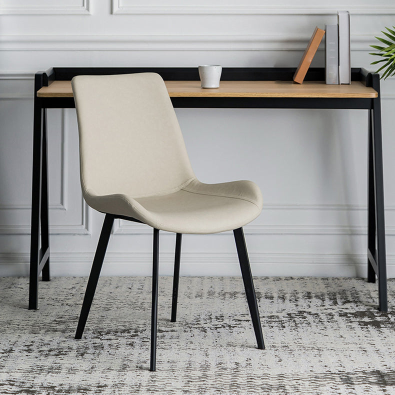 Contemporary Style Dining Chairs Armless Kitchen Side Chairs with Metal Legs Clearhalo ' kitchen&dining_furn' 'Dining Chairs' 'Dining Tables & Seating' 'dining_chair' 'furn' 'furn_dining_chair' 'Furniture' 'furniture_dining_chair' 'Kitchen & Dining Furniture' 'kitchen' 4369625