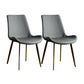 Contemporary Style Dining Chairs Armless Kitchen Side Chairs with Metal Legs Grey 2 Piece Set Clearhalo ' kitchen&dining_furn' 'Dining Chairs' 'Dining Tables & Seating' 'dining_chair' 'furn' 'furn_dining_chair' 'Furniture' 'furniture_dining_chair' 'Kitchen & Dining Furniture' 'kitchen' 4369635