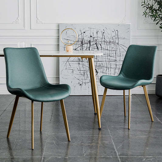 Contemporary Style Dining Chairs Armless Kitchen Side Chairs with Metal Legs Clearhalo ' kitchen&dining_furn' 'Dining Chairs' 'Dining Tables & Seating' 'dining_chair' 'furn' 'furn_dining_chair' 'Furniture' 'furniture_dining_chair' 'Kitchen & Dining Furniture' 'kitchen' 4369639