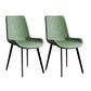 Contemporary Style Dining Chairs Armless Kitchen Side Chairs with Metal Legs Green 2 Piece Set Clearhalo ' kitchen&dining_furn' 'Dining Chairs' 'Dining Tables & Seating' 'dining_chair' 'furn' 'furn_dining_chair' 'Furniture' 'furniture_dining_chair' 'Kitchen & Dining Furniture' 'kitchen' 4369661