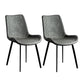 Contemporary Style Dining Chairs Armless Kitchen Side Chairs with Metal Legs Dark Gray-Black 2 Piece Set Clearhalo ' kitchen&dining_furn' 'Dining Chairs' 'Dining Tables & Seating' 'dining_chair' 'furn' 'furn_dining_chair' 'Furniture' 'furniture_dining_chair' 'Kitchen & Dining Furniture' 'kitchen' 4369682