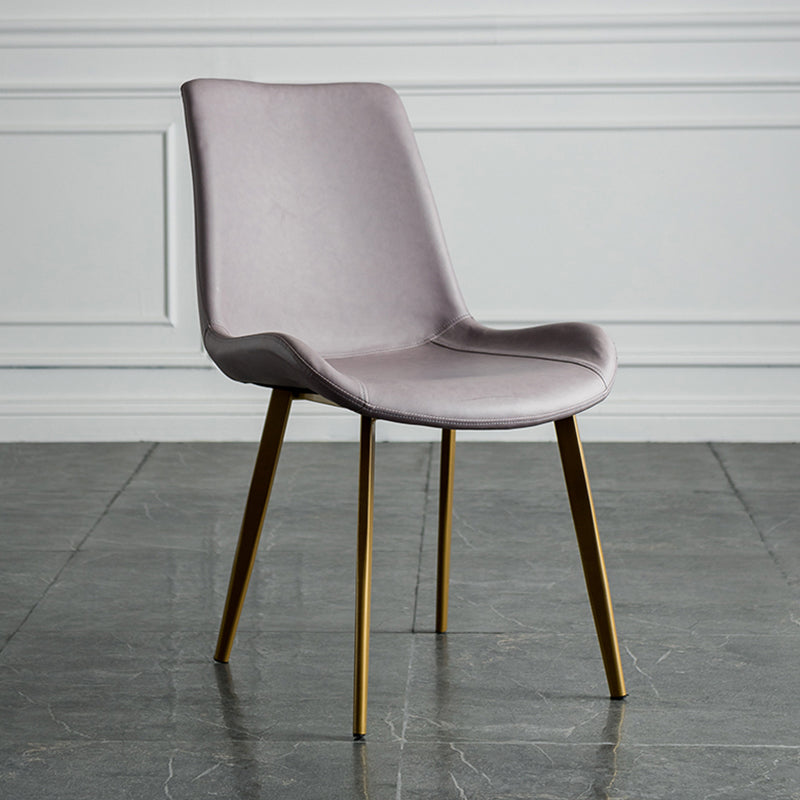 Contemporary Style Dining Chairs Armless Kitchen Side Chairs with Metal Legs Orchid 1 Piece Clearhalo ' kitchen&dining_furn' 'Dining Chairs' 'Dining Tables & Seating' 'dining_chair' 'furn' 'furn_dining_chair' 'Furniture' 'furniture_dining_chair' 'Kitchen & Dining Furniture' 'kitchen' 4369696