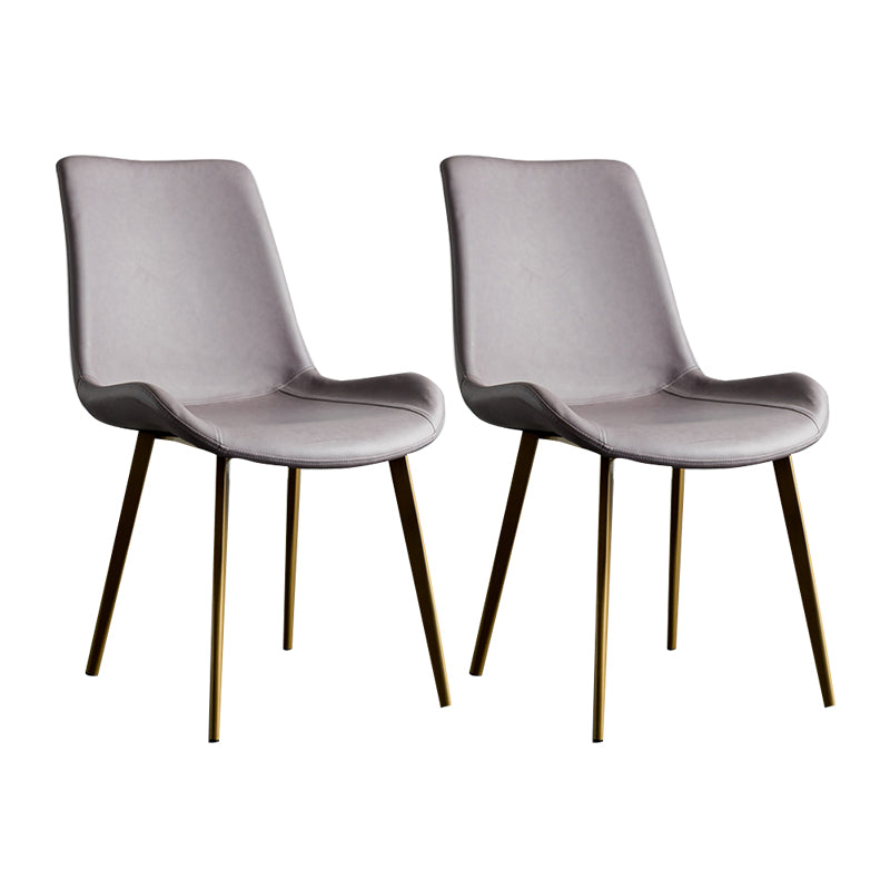 Contemporary Style Dining Chairs Armless Kitchen Side Chairs with Metal Legs Orchid 2 Piece Set Clearhalo ' kitchen&dining_furn' 'Dining Chairs' 'Dining Tables & Seating' 'dining_chair' 'furn' 'furn_dining_chair' 'Furniture' 'furniture_dining_chair' 'Kitchen & Dining Furniture' 'kitchen' 4369697