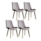 Contemporary Style Dining Chairs Armless Kitchen Side Chairs with Metal Legs Orchid 4 Piece Set Clearhalo ' kitchen&dining_furn' 'Dining Chairs' 'Dining Tables & Seating' 'dining_chair' 'furn' 'furn_dining_chair' 'Furniture' 'furniture_dining_chair' 'Kitchen & Dining Furniture' 'kitchen' 4369698