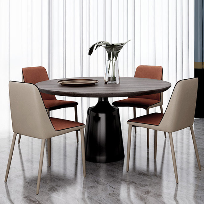 Contemporary Solid Back Armless Chairs Leather Dining Chairs for Kitchen Clearhalo ' kitchen&dining_furn' 'Dining Chairs' 'Dining Tables & Seating' 'dining_chair' 'furn' 'furn_dining_chair' 'Furniture' 'furniture_dining_chair' 'Kitchen & Dining Furniture' 'kitchen' 4369705