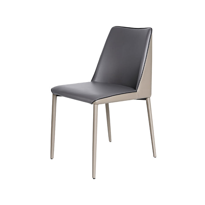 Contemporary Solid Back Armless Chairs Leather Dining Chairs for Kitchen Grey 1 Piece Clearhalo ' kitchen&dining_furn' 'Dining Chairs' 'Dining Tables & Seating' 'dining_chair' 'furn' 'furn_dining_chair' 'Furniture' 'furniture_dining_chair' 'Kitchen & Dining Furniture' 'kitchen' 4369710