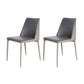 Contemporary Solid Back Armless Chairs Leather Dining Chairs for Kitchen Grey 2 Piece Set Clearhalo ' kitchen&dining_furn' 'Dining Chairs' 'Dining Tables & Seating' 'dining_chair' 'furn' 'furn_dining_chair' 'Furniture' 'furniture_dining_chair' 'Kitchen & Dining Furniture' 'kitchen' 4369711