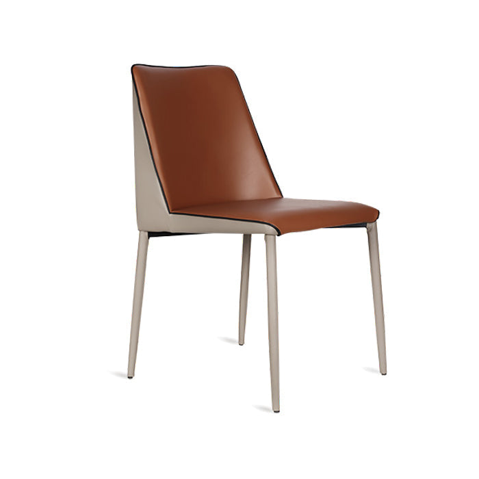 Contemporary Solid Back Armless Chairs Leather Dining Chairs for Kitchen Clearhalo ' kitchen&dining_furn' 'Dining Chairs' 'Dining Tables & Seating' 'dining_chair' 'furn' 'furn_dining_chair' 'Furniture' 'furniture_dining_chair' 'Kitchen & Dining Furniture' 'kitchen' 4369712