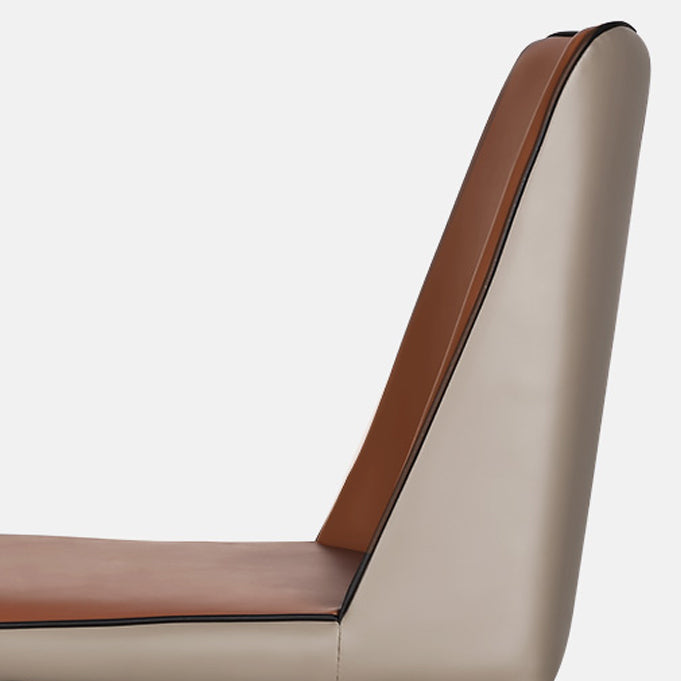 Contemporary Solid Back Armless Chairs Leather Dining Chairs for Kitchen Clearhalo ' kitchen&dining_furn' 'Dining Chairs' 'Dining Tables & Seating' 'dining_chair' 'furn' 'furn_dining_chair' 'Furniture' 'furniture_dining_chair' 'Kitchen & Dining Furniture' 'kitchen' 4369716