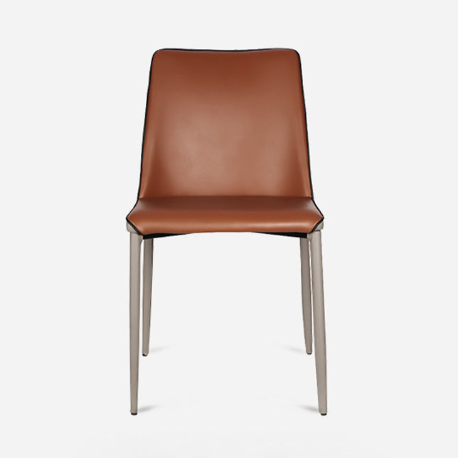 Contemporary Solid Back Armless Chairs Leather Dining Chairs for Kitchen Clearhalo ' kitchen&dining_furn' 'Dining Chairs' 'Dining Tables & Seating' 'dining_chair' 'furn' 'furn_dining_chair' 'Furniture' 'furniture_dining_chair' 'Kitchen & Dining Furniture' 'kitchen' 4369719