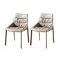 Contemporary Leather Dining Side Chairs Arm Solid Back Chair for Home Use Khaki 2 Piece Set Clearhalo ' kitchen&dining_furn' 'Dining Chairs' 'Dining Tables & Seating' 'dining_chair' 'furn' 'furn_dining_chair' 'Furniture' 'furniture_dining_chair' 'Kitchen & Dining Furniture' 'kitchen' 4369724