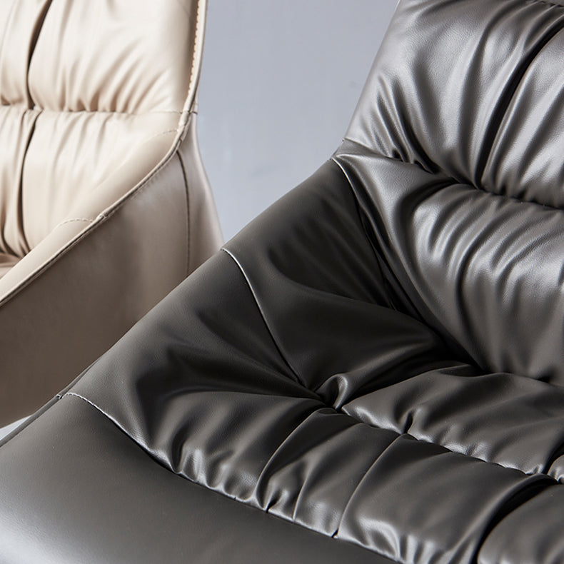 Contemporary Leather Dining Side Chairs Arm Solid Back Chair for Home Use Clearhalo ' kitchen&dining_furn' 'Dining Chairs' 'Dining Tables & Seating' 'dining_chair' 'furn' 'furn_dining_chair' 'Furniture' 'furniture_dining_chair' 'Kitchen & Dining Furniture' 'kitchen' 4369731