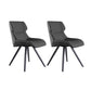 Contemporary Style Arm Leather Dining Chairs Wingback Chair for Kitchen Grey 2 Piece Set Clearhalo ' kitchen&dining_furn' 'Dining Chairs' 'Dining Tables & Seating' 'dining_chair' 'furn' 'furn_dining_chair' 'Furniture' 'furniture_dining_chair' 'Kitchen & Dining Furniture' 'kitchen' 4369737