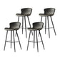 Modern Style Bar Stool Metal Base Barstools with Faux Leather Seat for Kitchen Gray 4 Piece Set Clearhalo 'Bar Furniture' 'Bar Stools' 'bar_stools' 'furn' 'furn_bar_stools' 'furniture_bar_stools' 'Kitchen & Dining Furniture' 'kitchen&dining_furn' 'kitchen' 'kitchen_furn' Furniture' 4371635