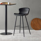 Modern Style Bar Stool Metal Base Barstools with Faux Leather Seat for Kitchen Black 1 Piece Clearhalo 'Bar Furniture' 'Bar Stools' 'bar_stools' 'furn' 'furn_bar_stools' 'furniture_bar_stools' 'Kitchen & Dining Furniture' 'kitchen&dining_furn' 'kitchen' 'kitchen_furn' Furniture' 4371636