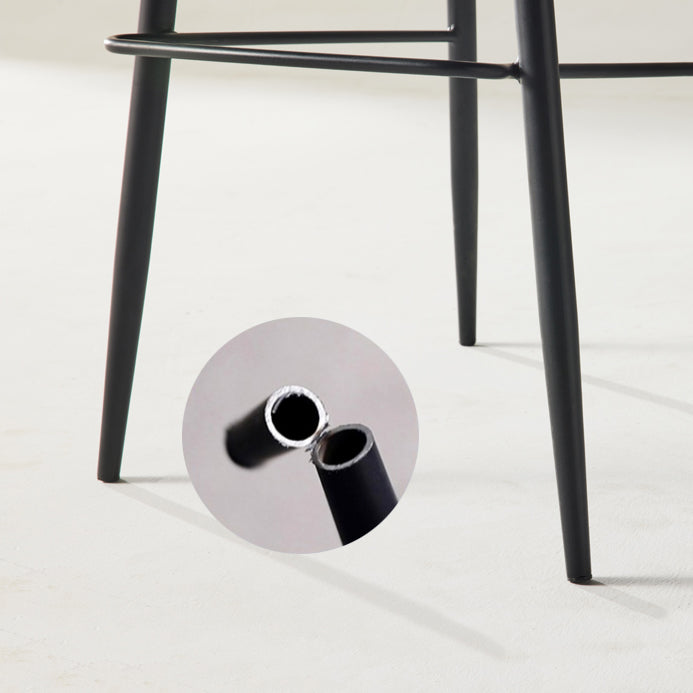 Modern Style Bar Stool Metal Base Barstools with Faux Leather Seat for Kitchen Clearhalo 'Bar Furniture' 'Bar Stools' 'bar_stools' 'furn' 'furn_bar_stools' 'furniture_bar_stools' 'Kitchen & Dining Furniture' 'kitchen&dining_furn' 'kitchen' 'kitchen_furn' Furniture' 4371647