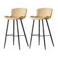 Modern Style Bar Stool Metal Base Barstools with Faux Leather Seat for Kitchen Brown 2 Piece Set Clearhalo 'Bar Furniture' 'Bar Stools' 'bar_stools' 'furn' 'furn_bar_stools' 'furniture_bar_stools' 'Kitchen & Dining Furniture' 'kitchen&dining_furn' 'kitchen' 'kitchen_furn' Furniture' 4371656