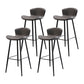 Modern Style Bar Stool Metal Base Barstools with Faux Leather Seat for Kitchen White 4 Piece Set Clearhalo 'Bar Furniture' 'Bar Stools' 'bar_stools' 'furn' 'furn_bar_stools' 'furniture_bar_stools' 'Kitchen & Dining Furniture' 'kitchen&dining_furn' 'kitchen' 'kitchen_furn' Furniture' 4371660
