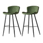 Modern Style Bar Stool Metal Base Barstools with Faux Leather Seat for Kitchen Aqua 2 Piece Set Clearhalo 'Bar Furniture' 'Bar Stools' 'bar_stools' 'furn' 'furn_bar_stools' 'furniture_bar_stools' 'Kitchen & Dining Furniture' 'kitchen&dining_furn' 'kitchen' 'kitchen_furn' Furniture' 4371665