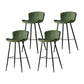 Modern Style Bar Stool Metal Base Barstools with Faux Leather Seat for Kitchen Aqua 4 Piece Set Clearhalo 'Bar Furniture' 'Bar Stools' 'bar_stools' 'furn' 'furn_bar_stools' 'furniture_bar_stools' 'Kitchen & Dining Furniture' 'kitchen&dining_furn' 'kitchen' 'kitchen_furn' Furniture' 4371666